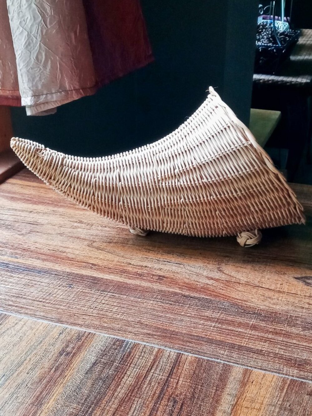 🎉Vintage Rustic Wicker Cornucopia Basket Fall Thanksgiving Decor Shabby Chic🍂 - Picture 16 of 16